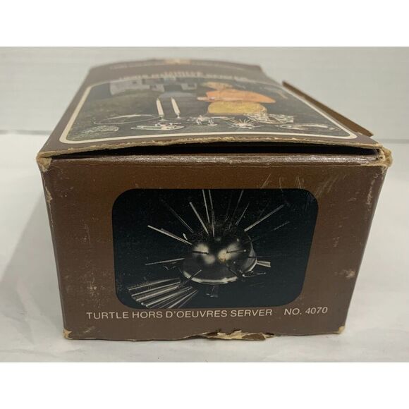 IRVINWARE TURTLE HORS D'OEURVE APPETIZER TOOTHPICK VINTAGE charcuterie holder - Picture 4 of 9